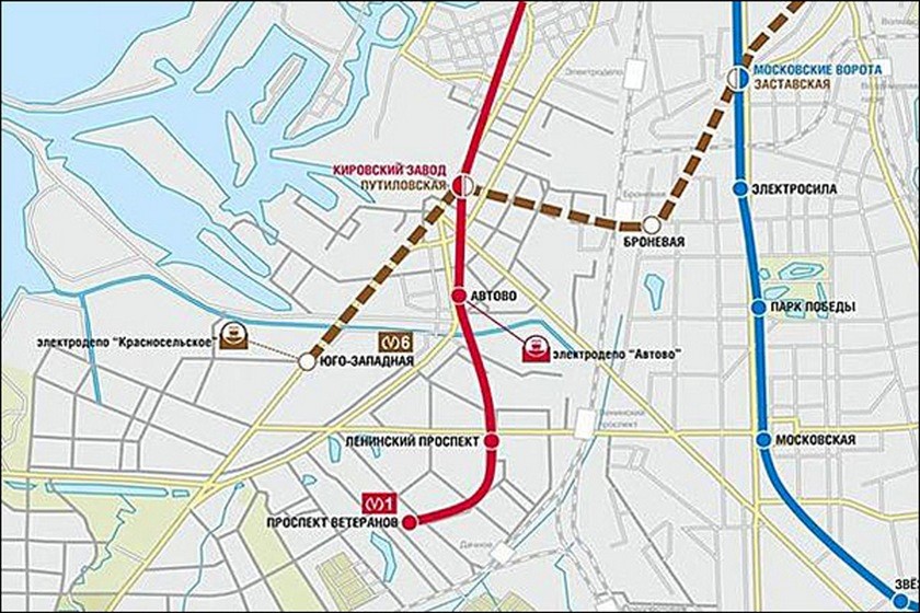 Красносельско калининская линия метро в спб схема на карте города санкт петербурга